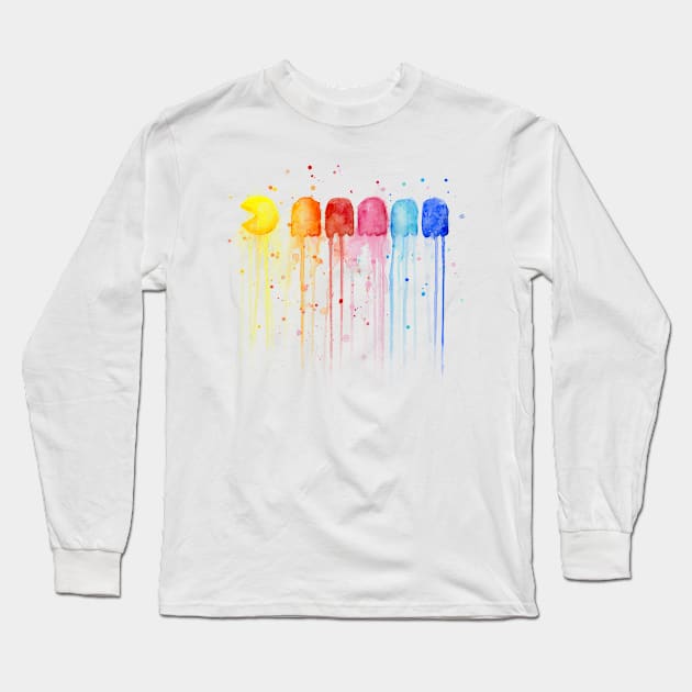 Retro Rainbow Long Sleeve T-Shirt by Olechka